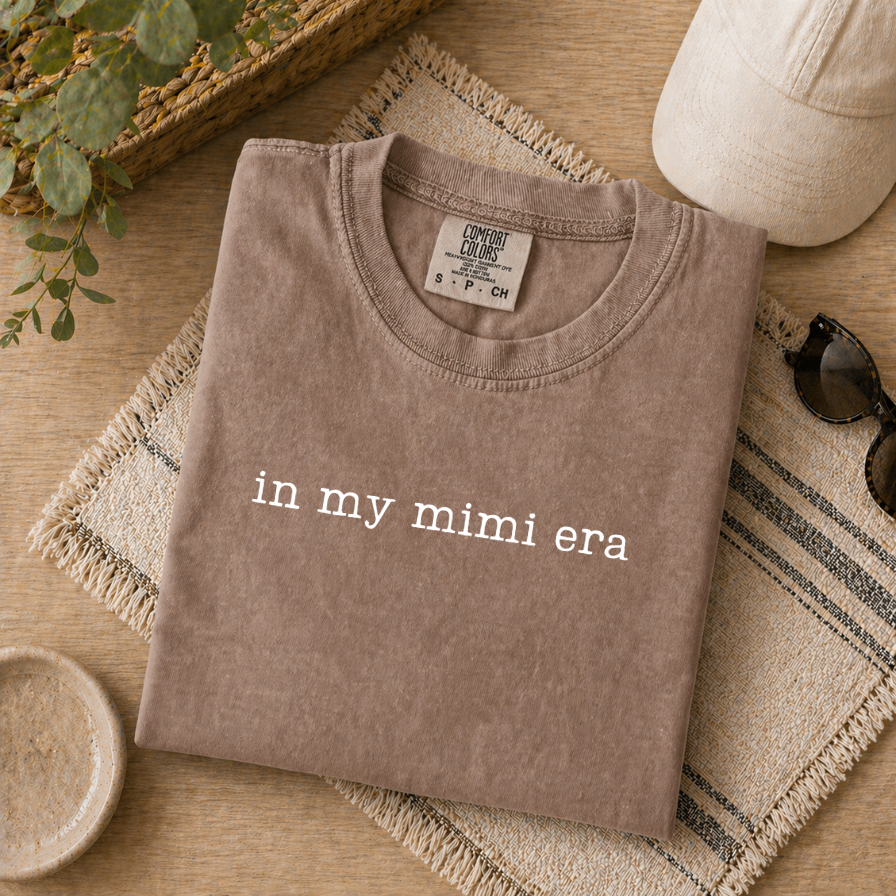 In My Mimi Era Comfort Colors T-Shirt - Mother's Day Gift from Grandkids, Cool Grandma Tee - detail view